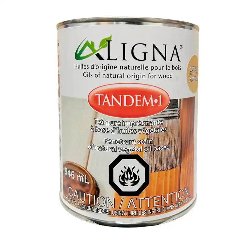 Offre Limitée Teinture imprégnante à base d‘huile végétales – Tandem 1 – 946 ml – Naturel