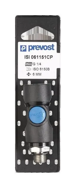 Acheter En Ligne Raccord rapide sécurité mâle PREVOST – 6 mm – 1/4 gaz – ISI061151CP