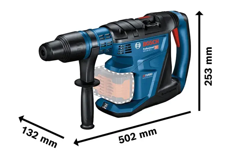 Perforateur BOSCH Professional GBH 18V-40 C Bi+Turbo 9 J - Sans batterie, ni chargeur - Coffret L-BOXX- 0611917100 Soldes