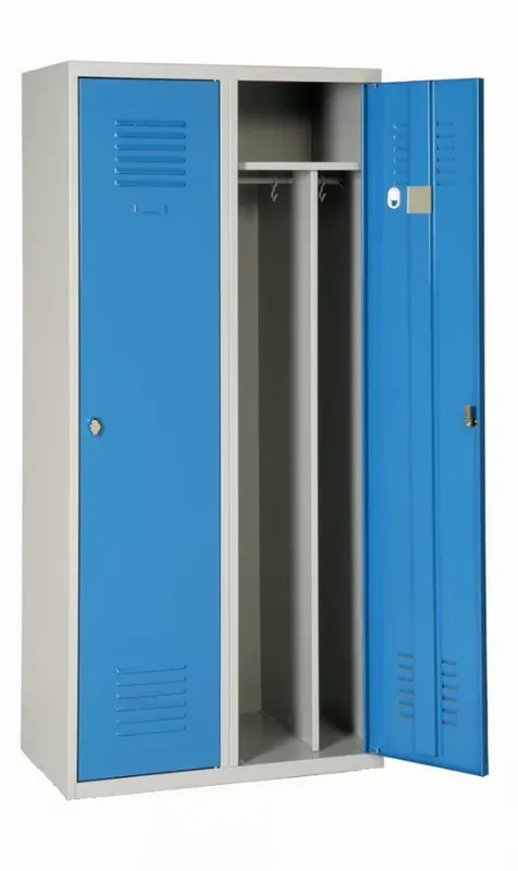 Livraison Express Vestiaire industrie AKAZE Salissant 2 colonne – H180cm x L80cm x P50cm – CVS412DSP