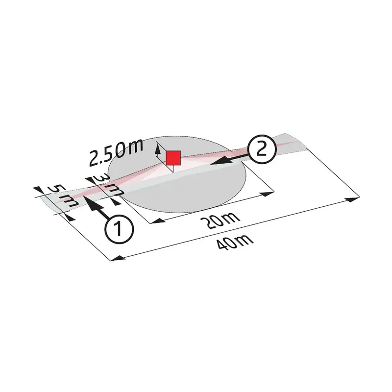 Usine Directe Détecteur de mouvement PD4N-1C-C-AP 360°, spécial couloir 2 x 10 m en saillie, Télécommandable – BEG – 92270