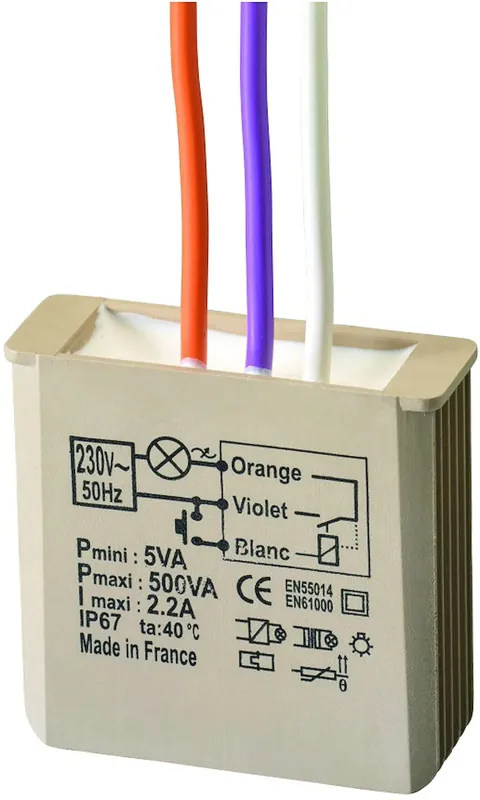 Commander Vite Micromodule télévariateur encastrable filaire 500W – URMET YOKIS – MTV500E