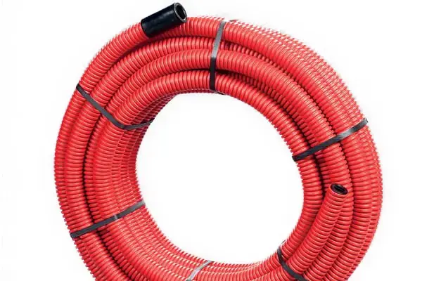 Solde Gaine Janoflex annelée rouge diamètre 40mm couronne de 25 mètres - ELYDAN - 2127