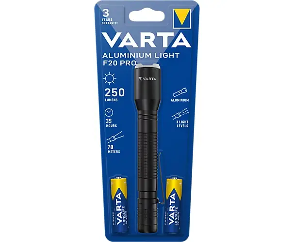 Lampe torche LED Aluminium Light F20 Pro Varta Promotion
