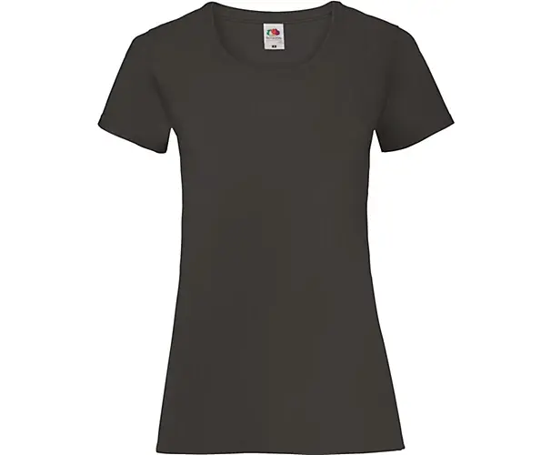 T-shirt coton femme SC61372 noir Fruit Of The Loom Réduction