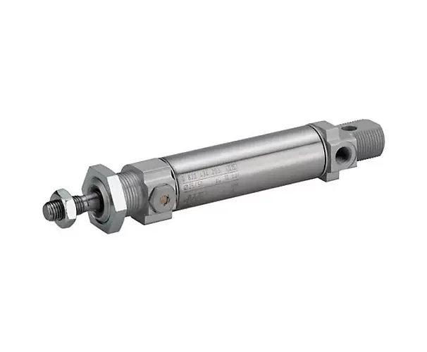 Prix Bas Vérin pneumatique ISO 6432 rond alu diamètre 25 simple effet tige rentrée amortissement pneumatique réglable série MNI Aventics