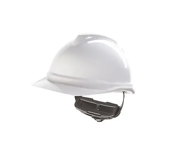 Livraison Express Casque de chantier V-Gard 500 avec jugulaire non ventilé MSA Safety