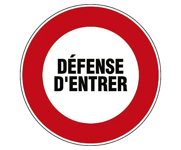 Meilleure Vente Panneau d‘interdiction "Défense d‘entrer" Novap