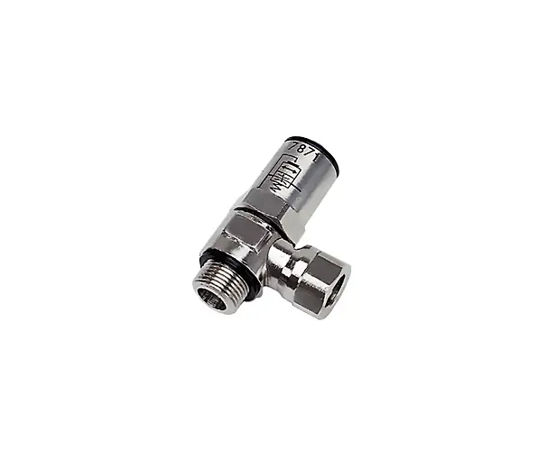 Raccord de mise en pression pneumatique droit femelle pour tube laiton nickelé série 7871 Parker Legris Bon Marché