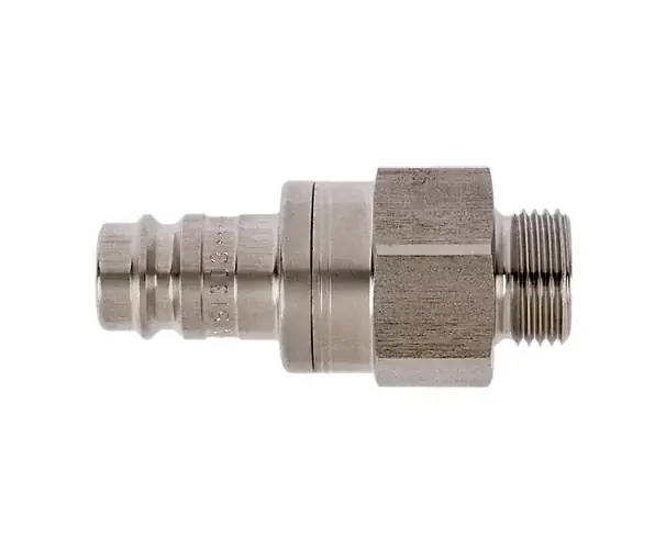 Embout EURO DN10 fileté BSPP double obturation - Laiton nickelé série 27 Parker Bon Plan