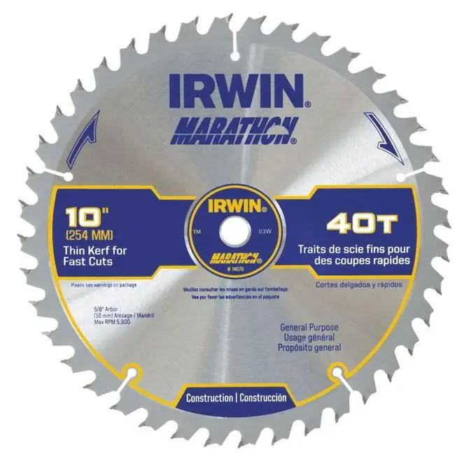 LAME MARATHON 10" 40D IRWIN Commander Maintenant