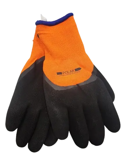 Prix Choc GANTS ORANGE DOUBLÉS LATEX ET NYLON ICE GRIPPER X-LARGE