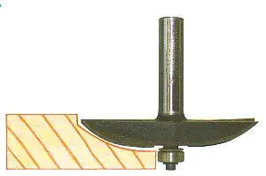 Fraise de Panneau Surélevé avec Roulement TCT D=86mm B=13mm L=61mm R=40mm S=12mm Tours par Minute MAX 16000/min KLEIN Marque