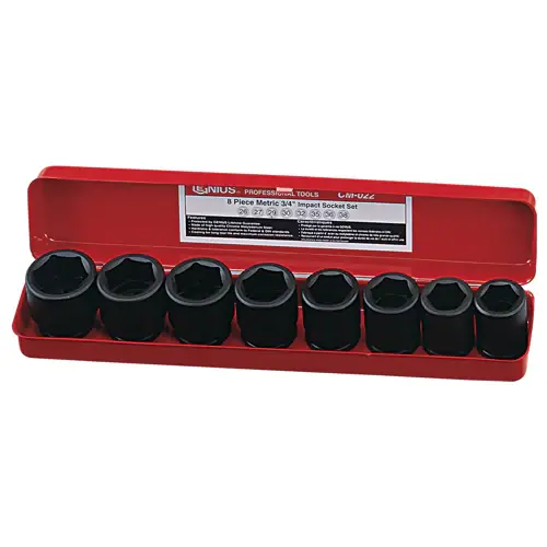 Genius Tools GNSCM031 13Pc.1/2"Dr Deep Impact Skt Sa Bon Marché