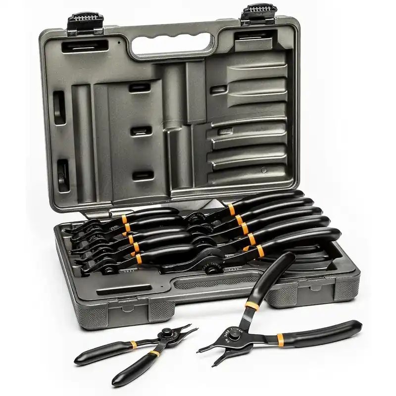 Marque CLE A ENGRENAGE 12 pcs. Jeu de pinces à circlips convertibles, pointe fixe - 3495