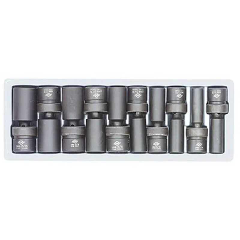 Sunex Tools 2659 Jeu de 10 douilles à chocs universelles profondes SAE à entraînement 1/2" Achetez Aujourd'hui