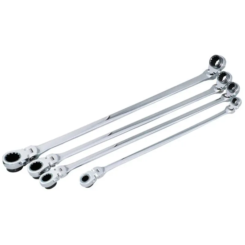 Vente Flash ATD Tools PLT99750 4 Pc Xl Dbl Box Rev. Flex Ratch. Ensemble Sae Wr, 6/16&Prime;