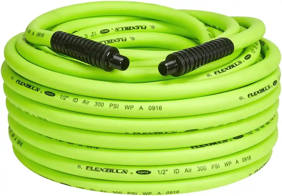 Tuyau d‘air PLASTILINUM. Raccords MNPT 1/2 po x 100 pi 3/8 po. À toute épreuve. Lumière. Populaire