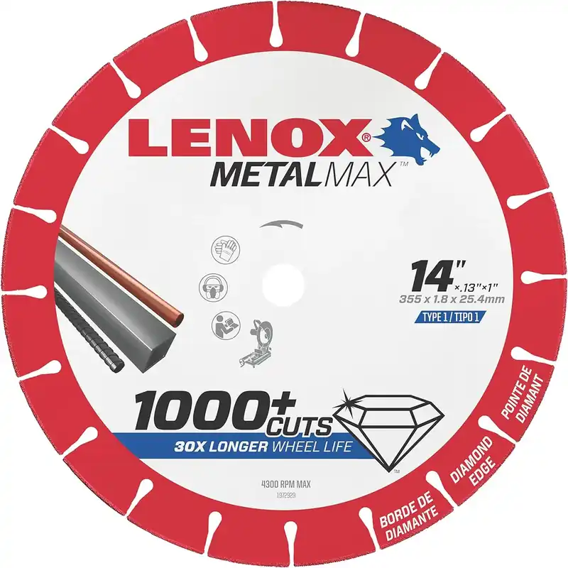Nouveauté LENOX Tools Molette de coupe. Bord de diamant. 14 pouces (1972929)