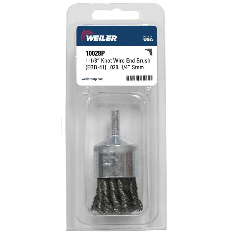 Weiler 10028 Brosse à bout métallique noué de 1-1/8&Prime;, remplissage en acier de 0,020&Prime; Commander Maintenant