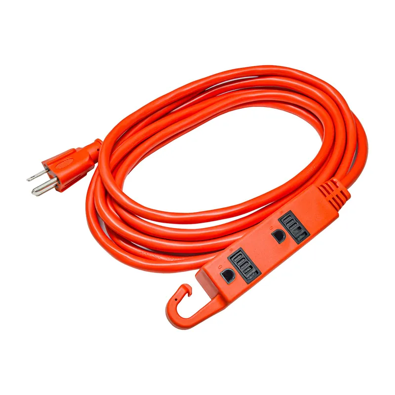 Commande En Gros Rallonge extérieure, 3 prises, 16/3, orange, 3 m