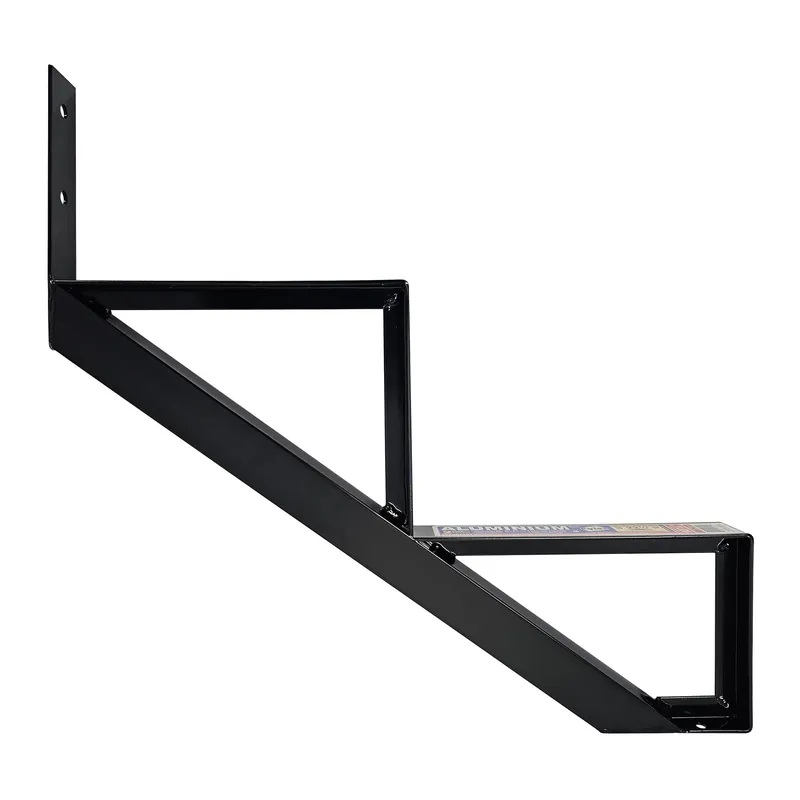 Limon de marche, aluminium, 2 marches, noir, 22 ½ » Remise