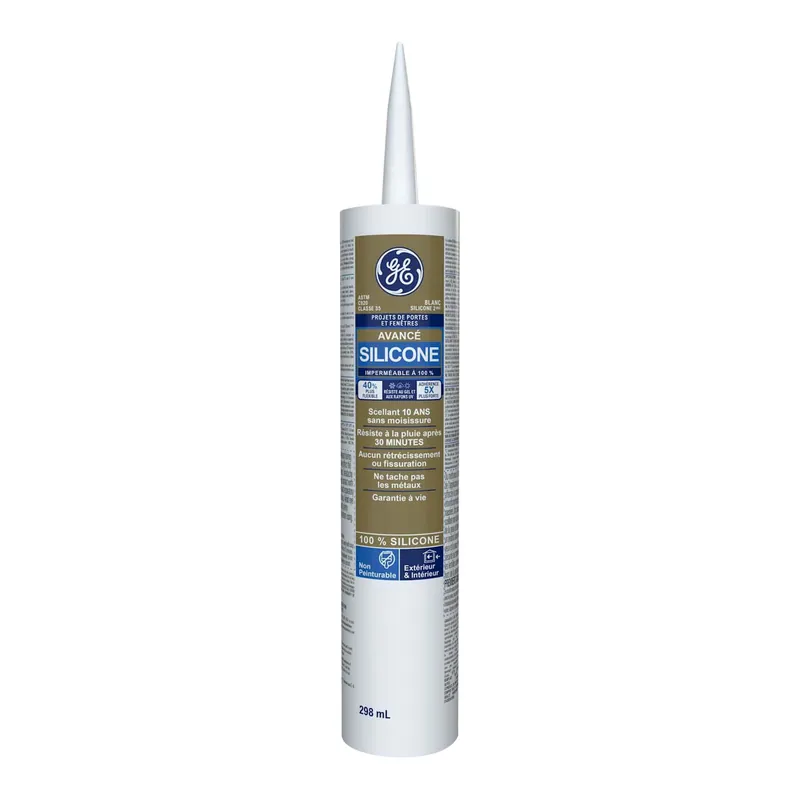Silicone pour portes et fenêtres, blanc, 298 ml Commander Vite