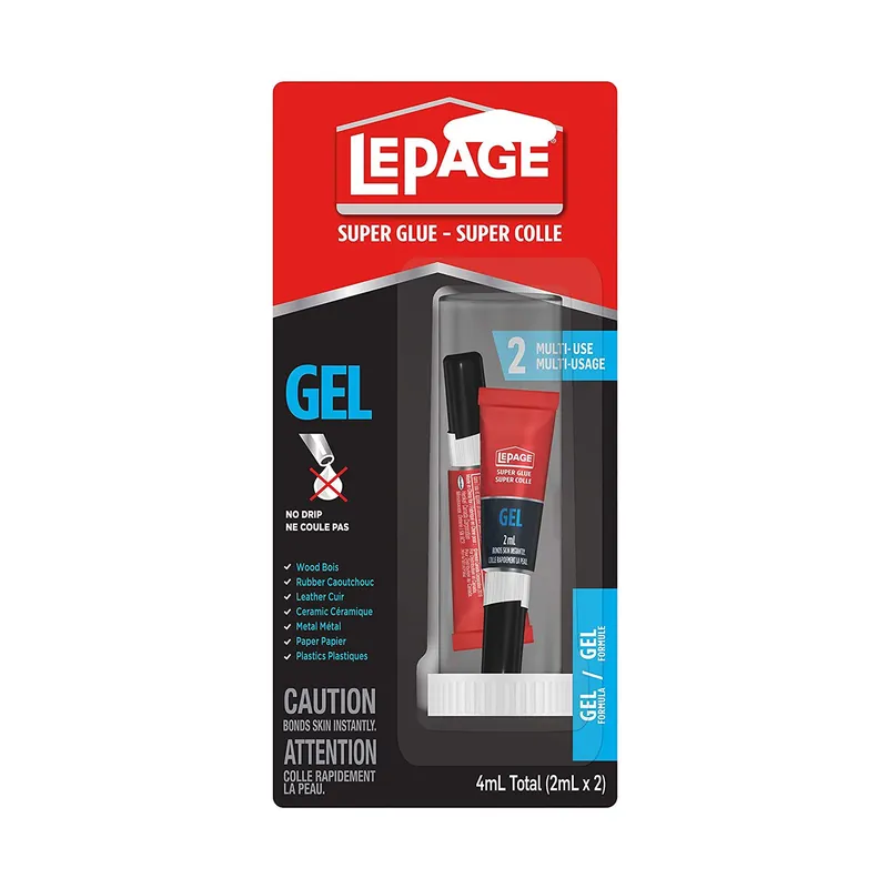 Haute Qualité Super Colle Gel, 2 ml, 2/pqt