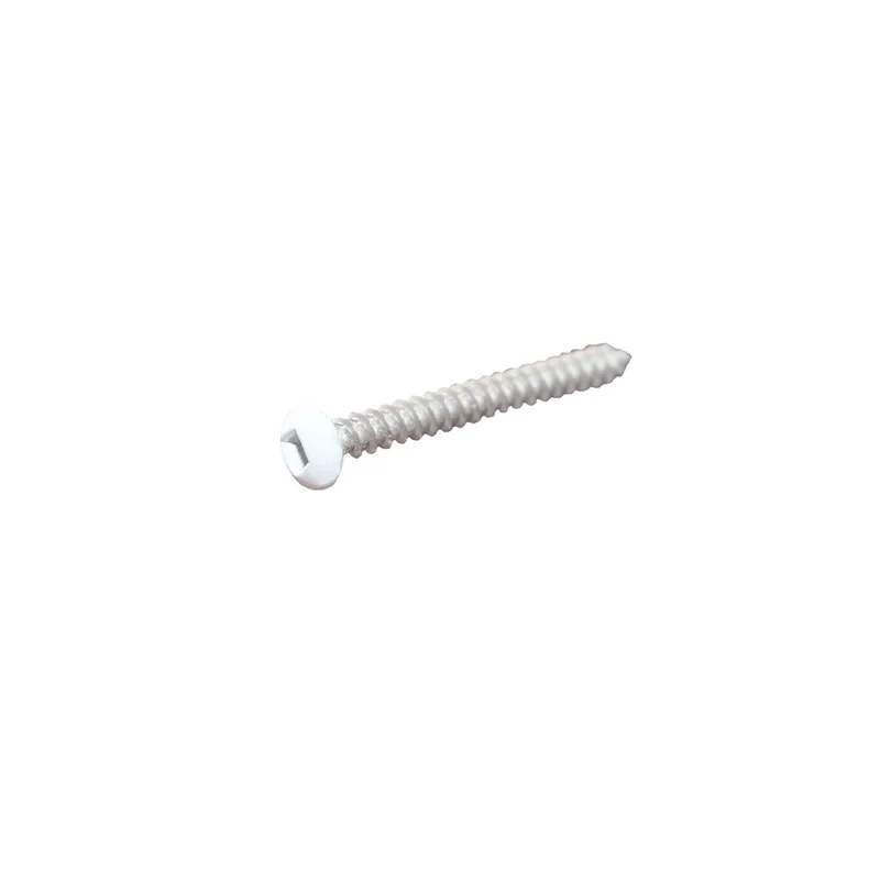 Certifié Vis, acier inoxydable, 8 x 1 1/4&Prime;, blanc, 500/pqt