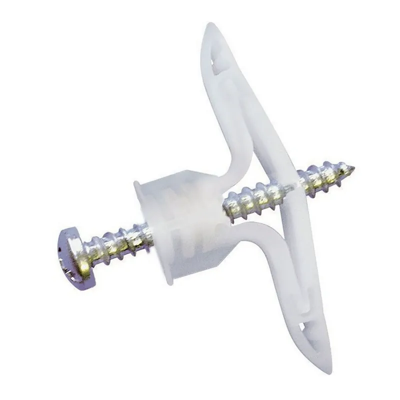 Nouveauté Chevilles en nylon avec vis, moyen, 10/pqt, 1/4"